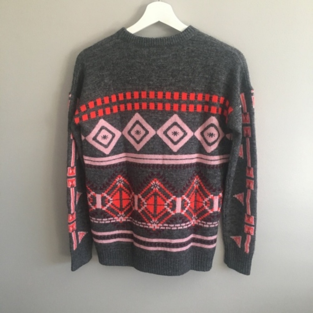 SOLD J. Crew Abstract Fair Isle Sweater - Picture 4 of 7